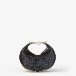 FENDI Fendigraphy Mini Blue and black FF sequin mini-bag